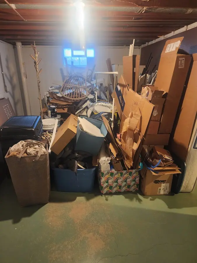 Roll-off dumpster container at job site for 6 Yard Dumpster Rental in West Perrine